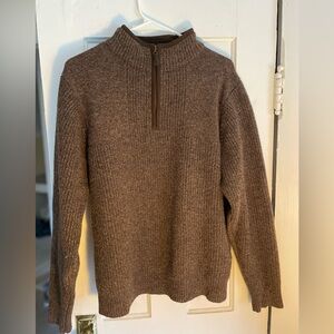 Vintage LL Bean Merino Wool Quarter-Zip Sweater